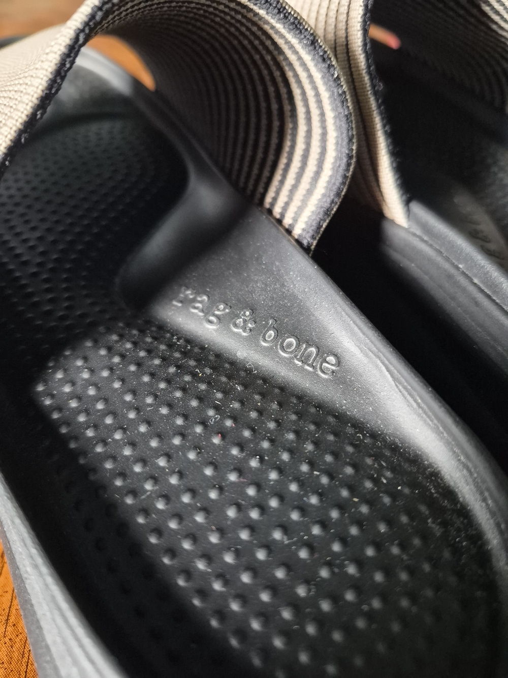 rag & bone Black Brixley Knit Slide Sandals - Picture 4 of 5